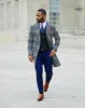 SG Men's Anniversary V Double Breasted Topcoat – Grey + Orange Plaid sold by Southern Gents