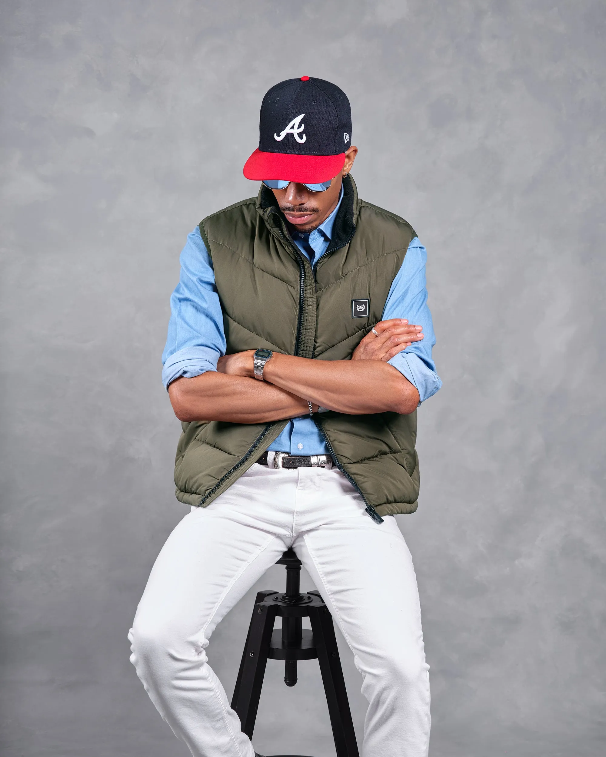 SG Puffer Vest - Olive sold by Southern Gents product image thumbnail 2