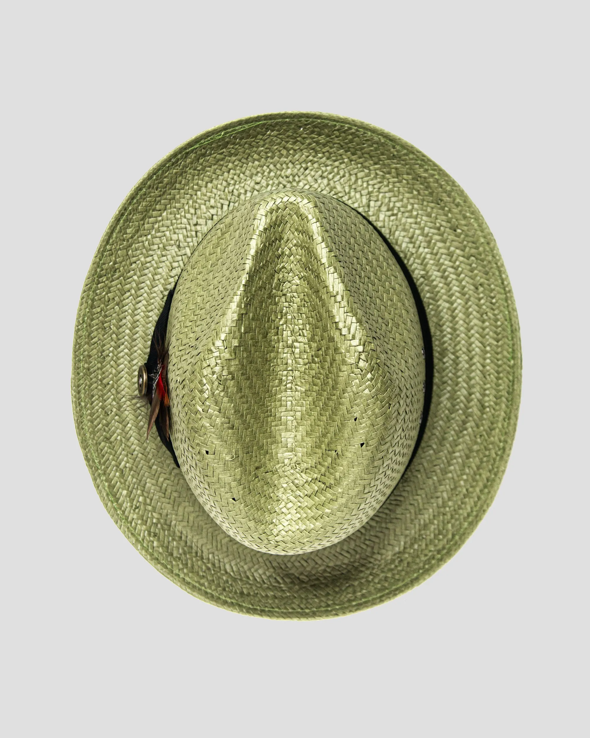 SG Straw Trilby Fedora Hat - Avocado + Black sold by Southern Gents product image thumbnail 3