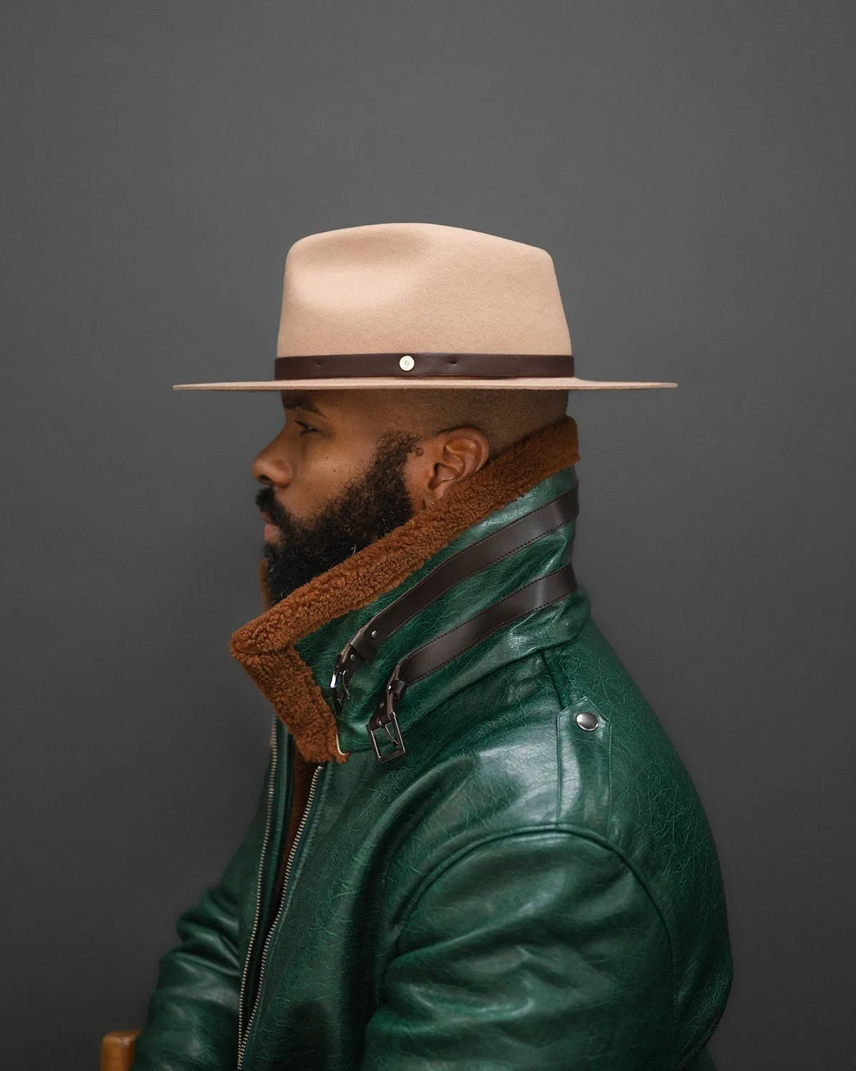 SG Shearling Aviator Jacket V2 - Forest Green sold by Southern Gents product image thumbnail 2