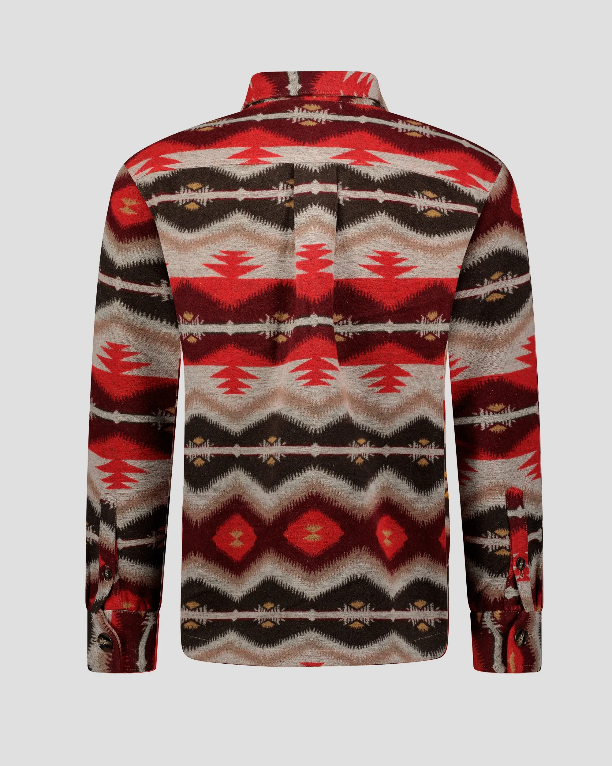 Southern Gents Quilted Aztec Shirt Jacket - Burgundy + Brown sold by Southern Gents product image thumbnail 5