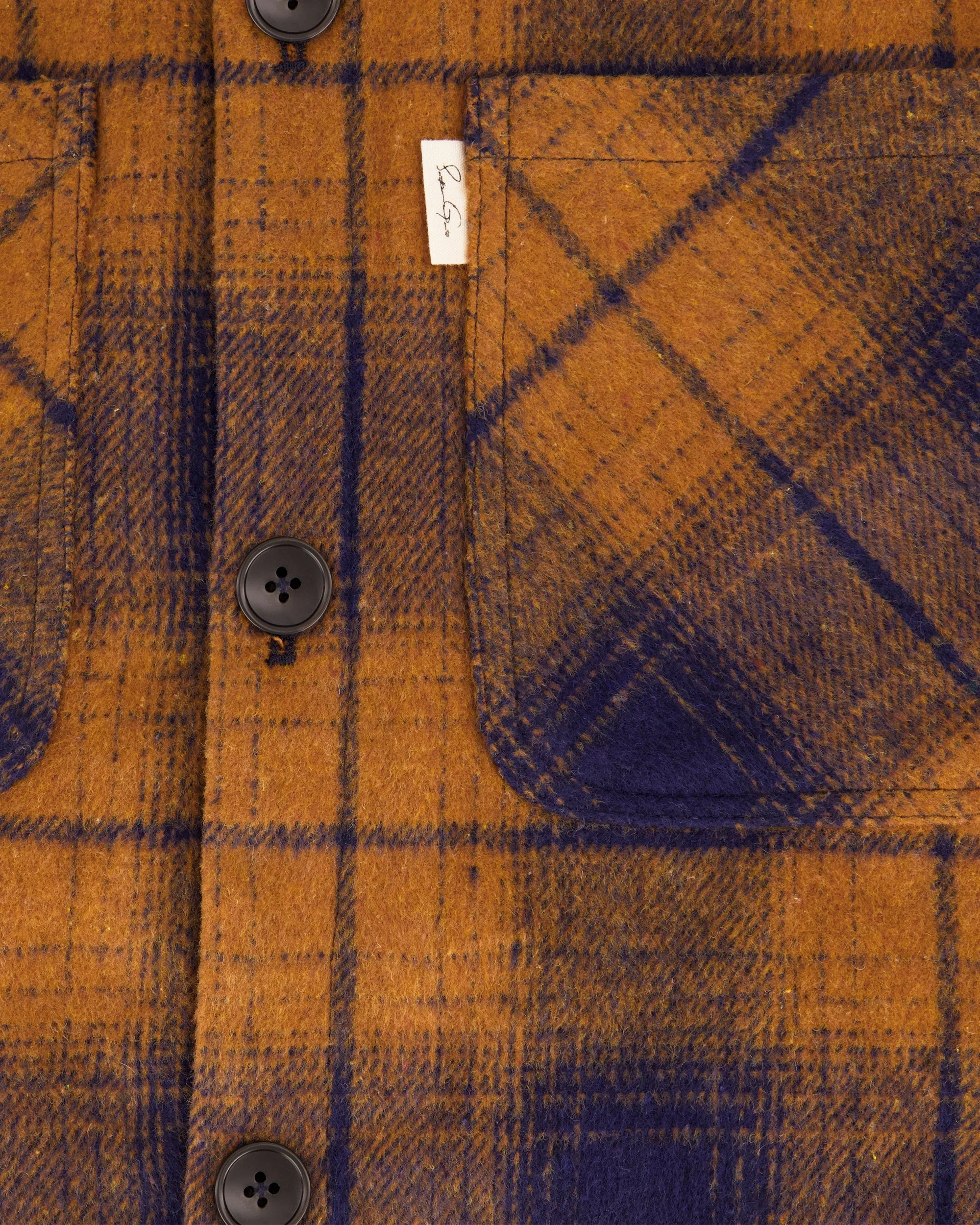 SG Quilted Shirt Jacket - Mustard Plaid sold by Southern Gents product image thumbnail 5