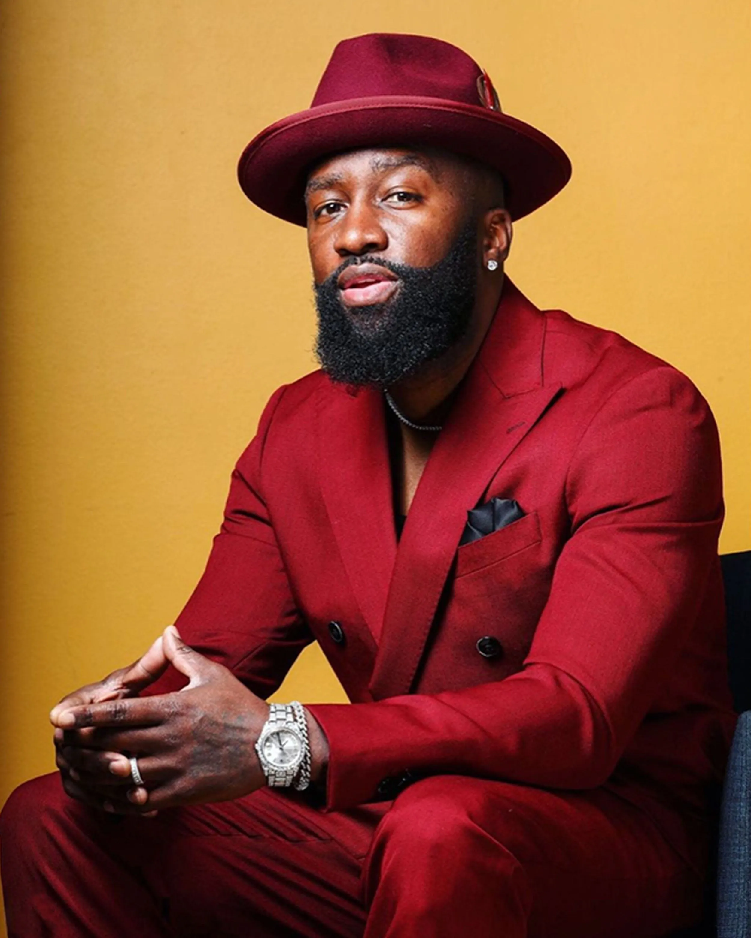 SG Double Breasted Blazer – Burgundy sold by Southern Gents product image thumbnail 3