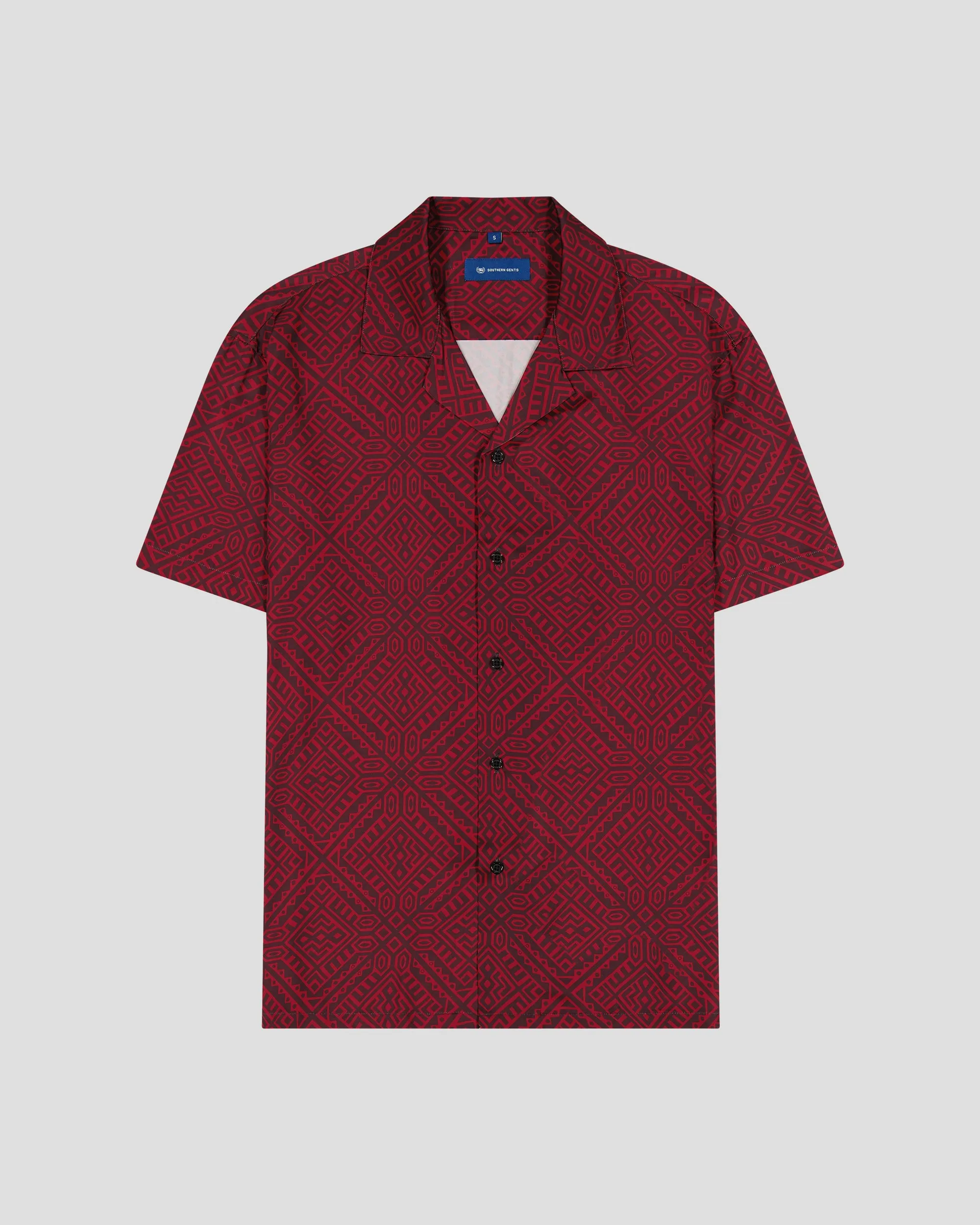 SG Camp Collar Shirt - Red Aztec sold by Southern Gents