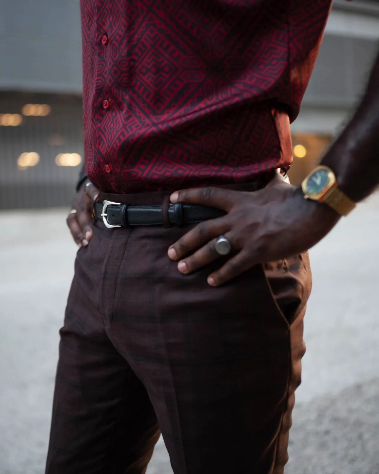 SG Camp Collar Shirt - Red Aztec sold by Southern Gents product image thumbnail 3