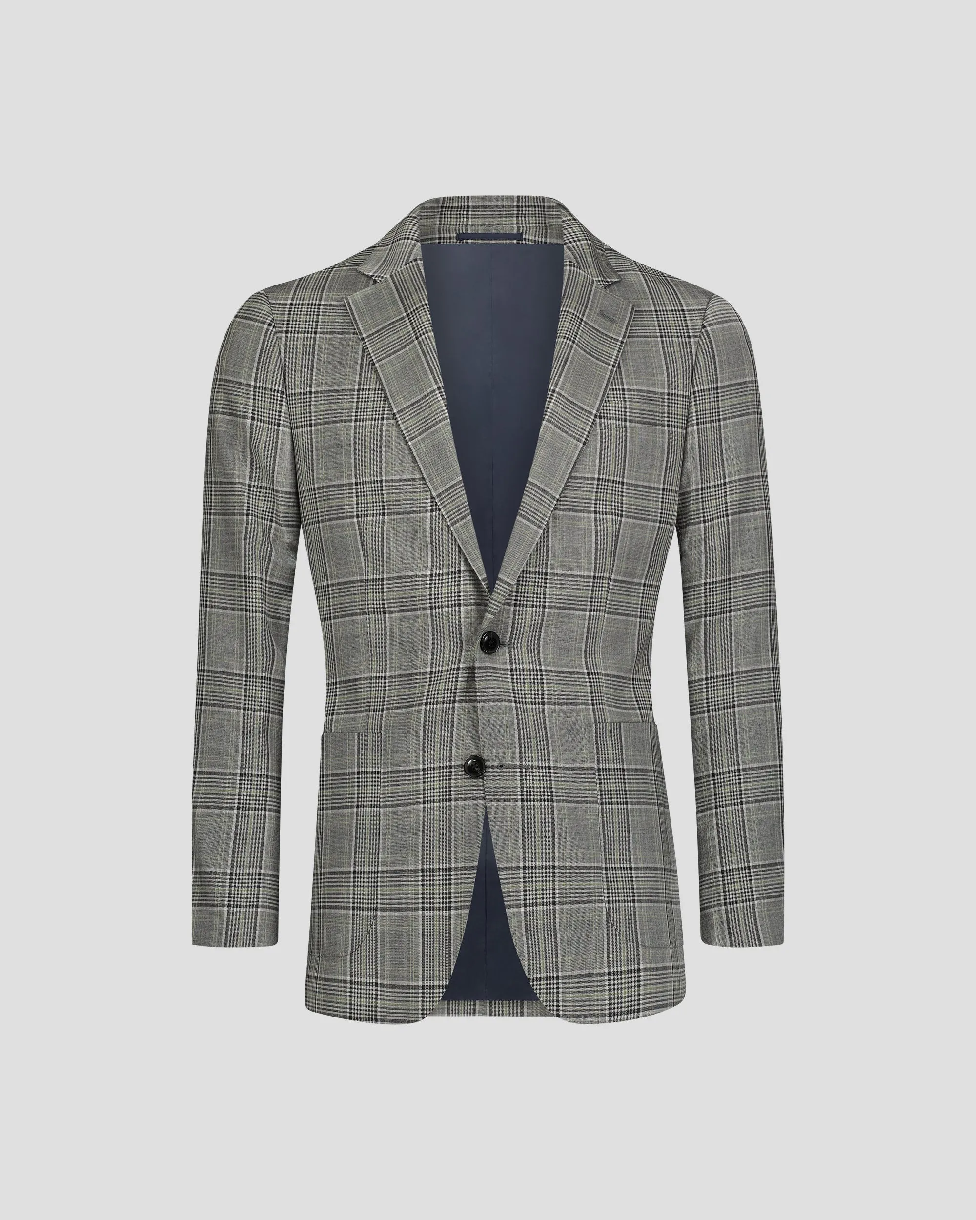 SG Single Breasted Blazer – Grey + Green Plaid sold by Southern Gents