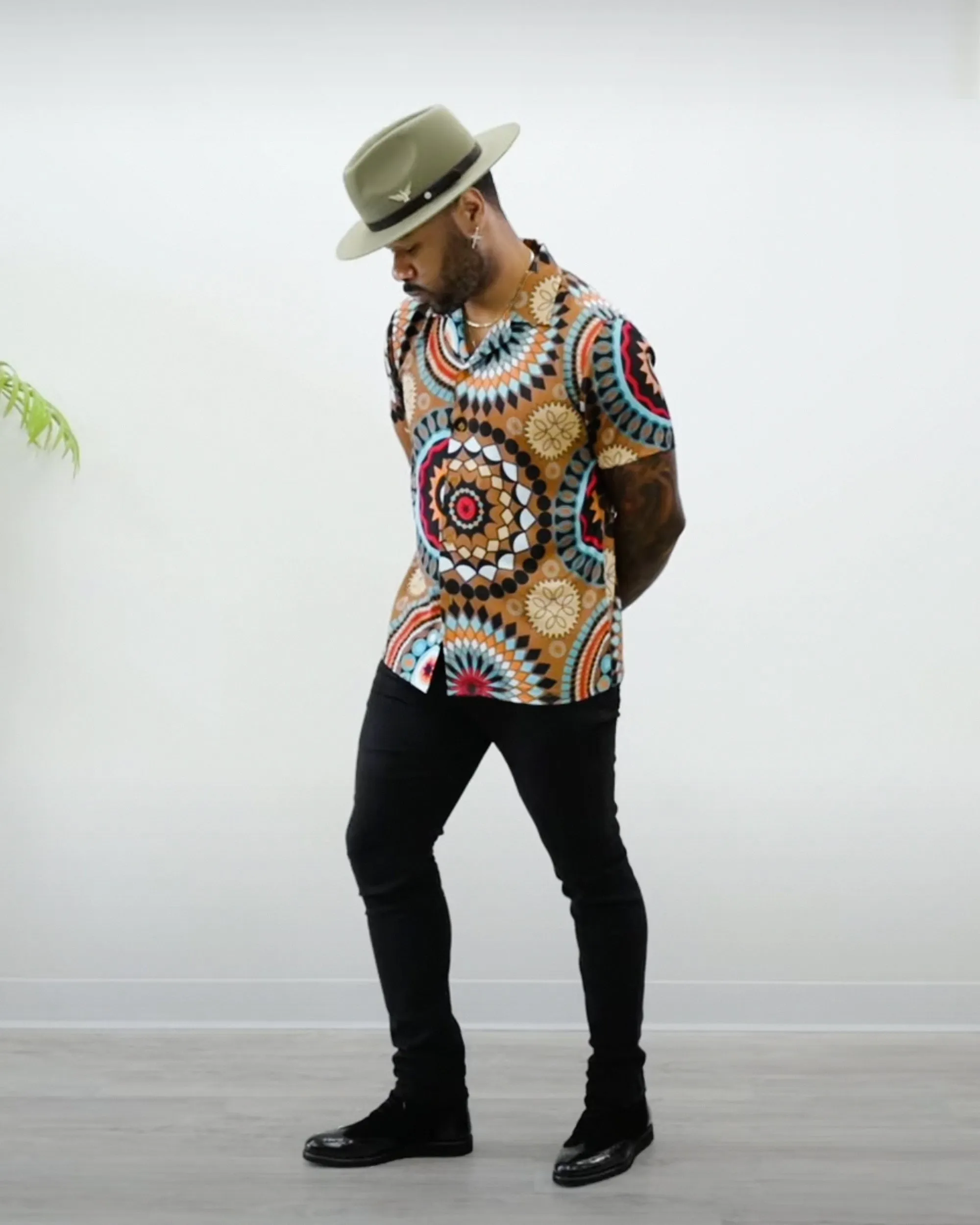 SG Camp Collar Shirt - Brown Tribal sold by Southern Gents product image thumbnail 5