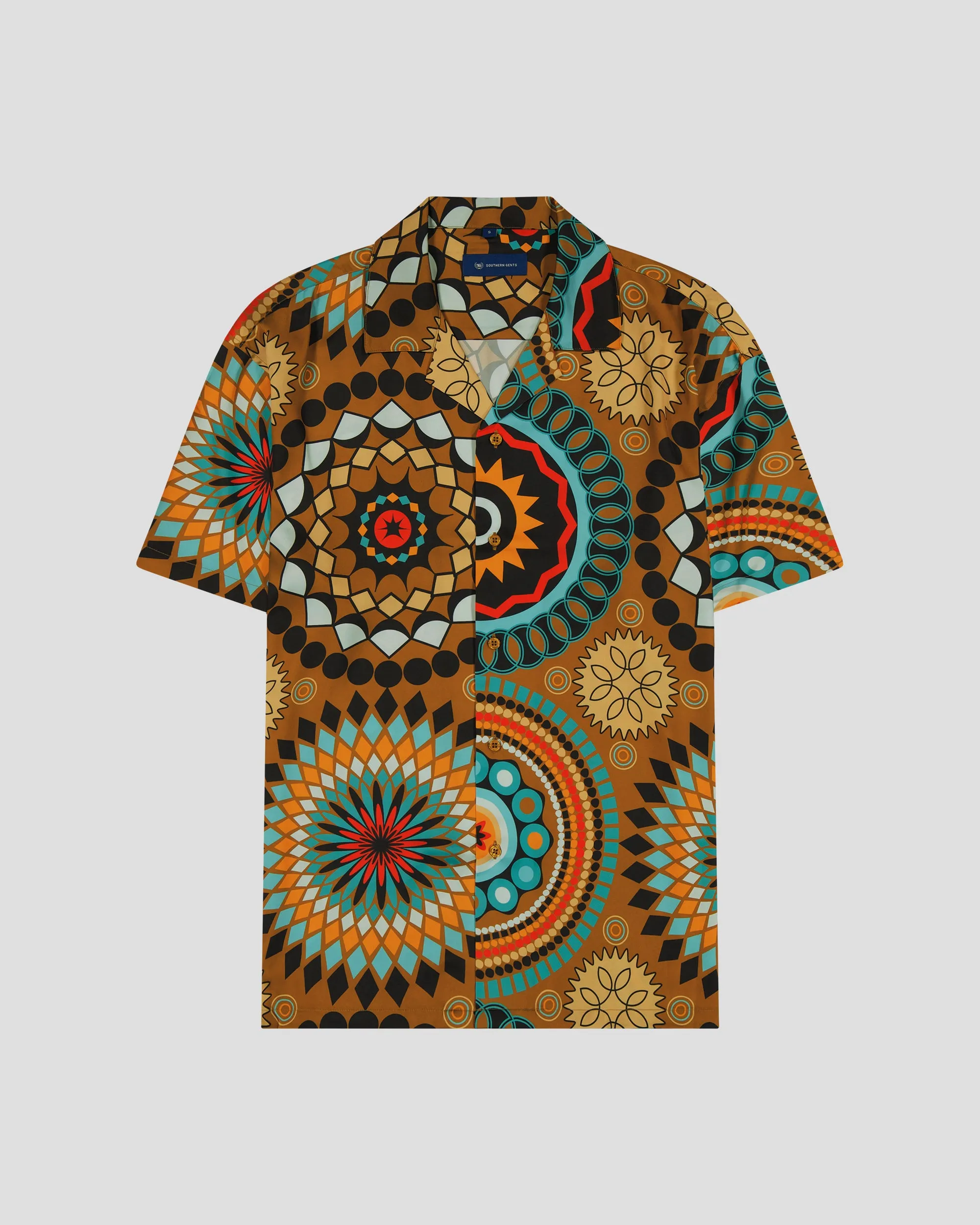SG Camp Collar Shirt - Brown Tribal sold by Southern Gents