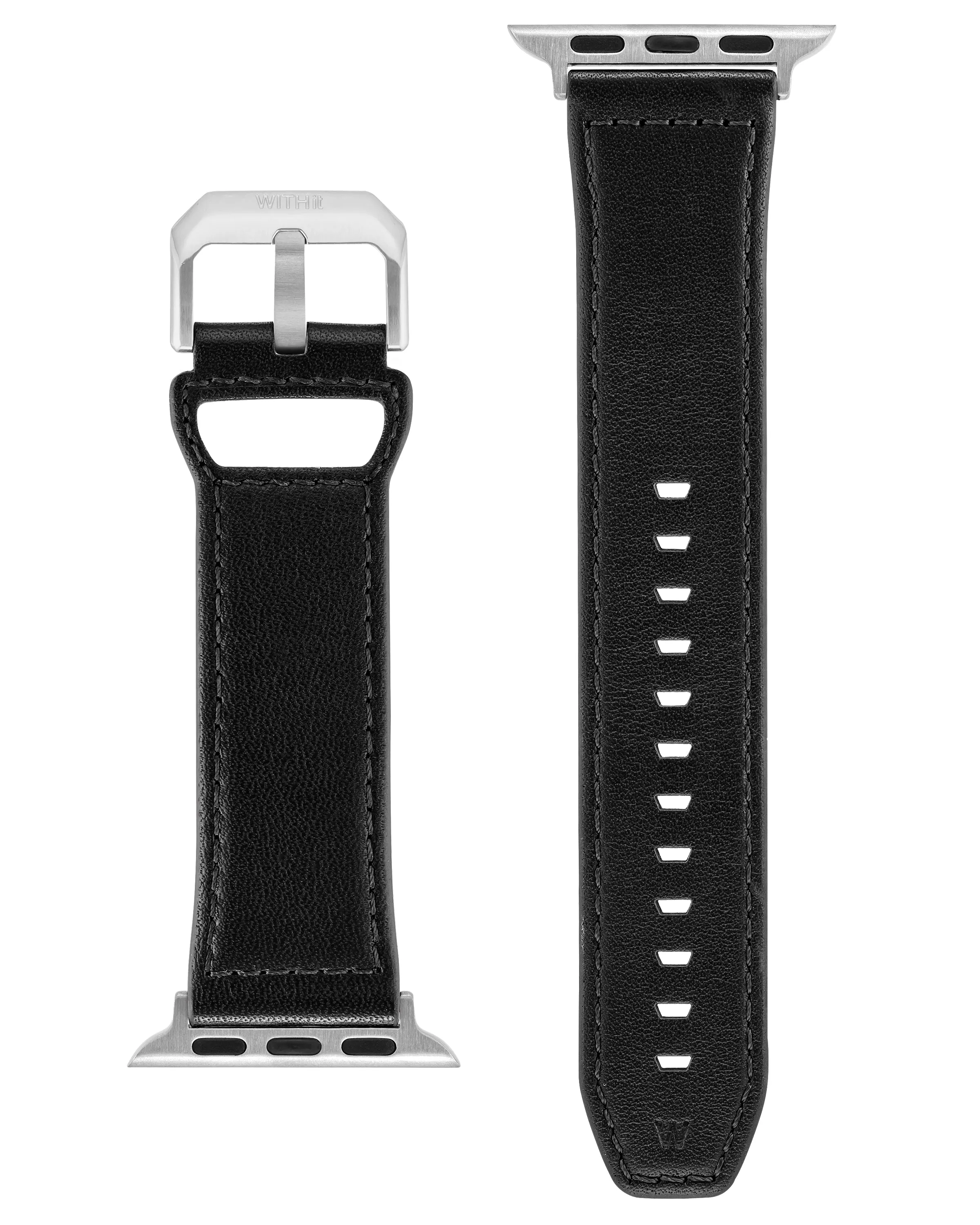Stitched Leather Keeperless Strap for Apple Watch® sold by WITHiit product image thumbnail 2