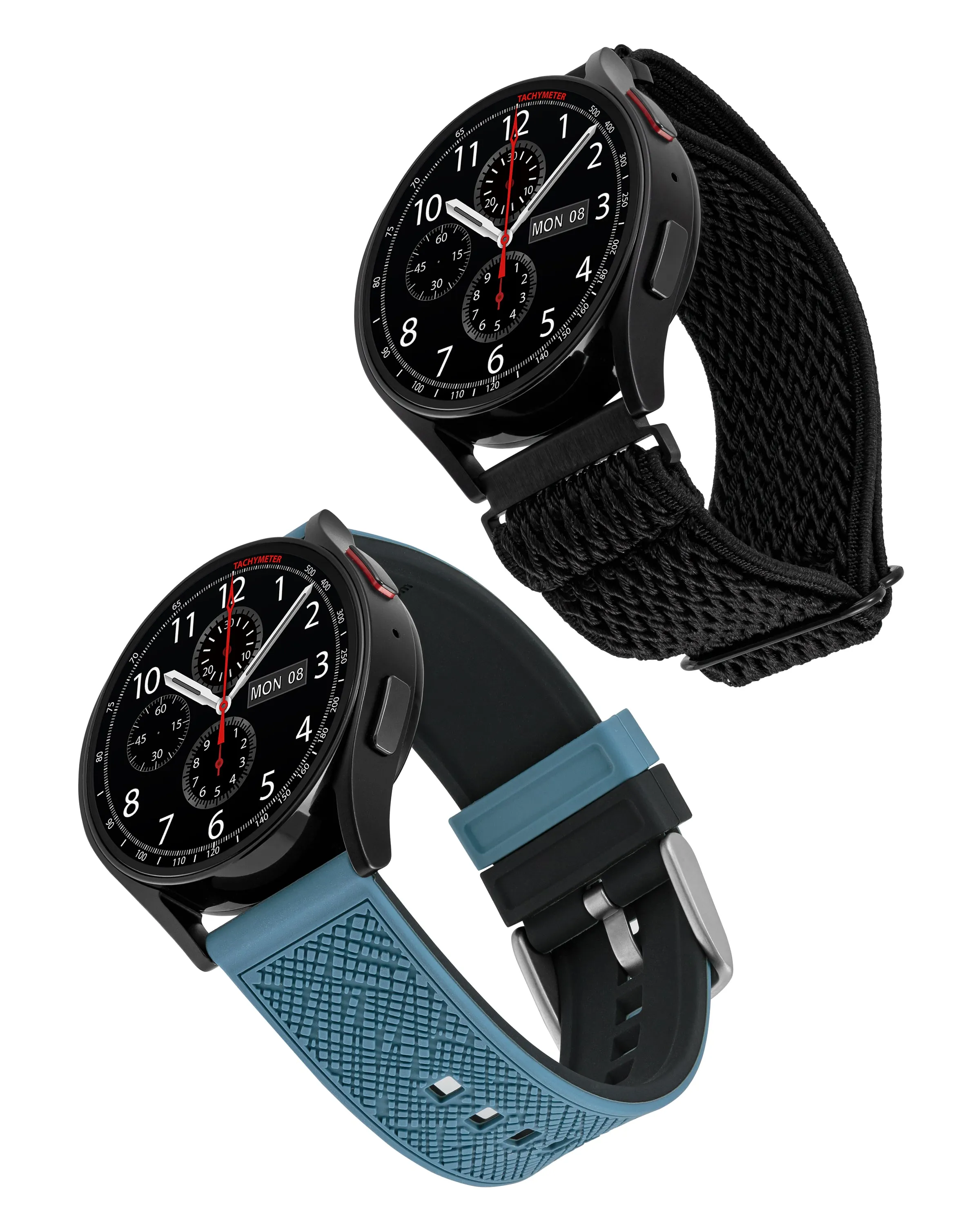 Textured Elastic Nylon & Color-pop Silicone Bands For Samsung, 2-Pack sold by WITHiit