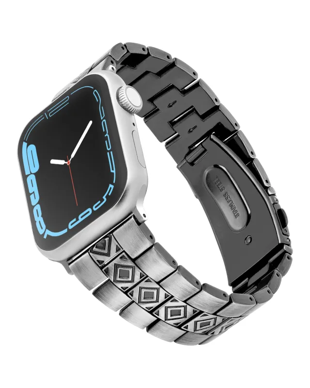 Wrangler® “Silver Mesa” Antique Alloy Link Bracelet for Apple Watch® sold by WITHiit