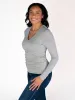 Favorite V-Neck Long Sleeve - Heathered Grey sold by Amalli Talli