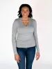Favorite V-Neck Long Sleeve - Heathered Grey sold by Amalli Talli