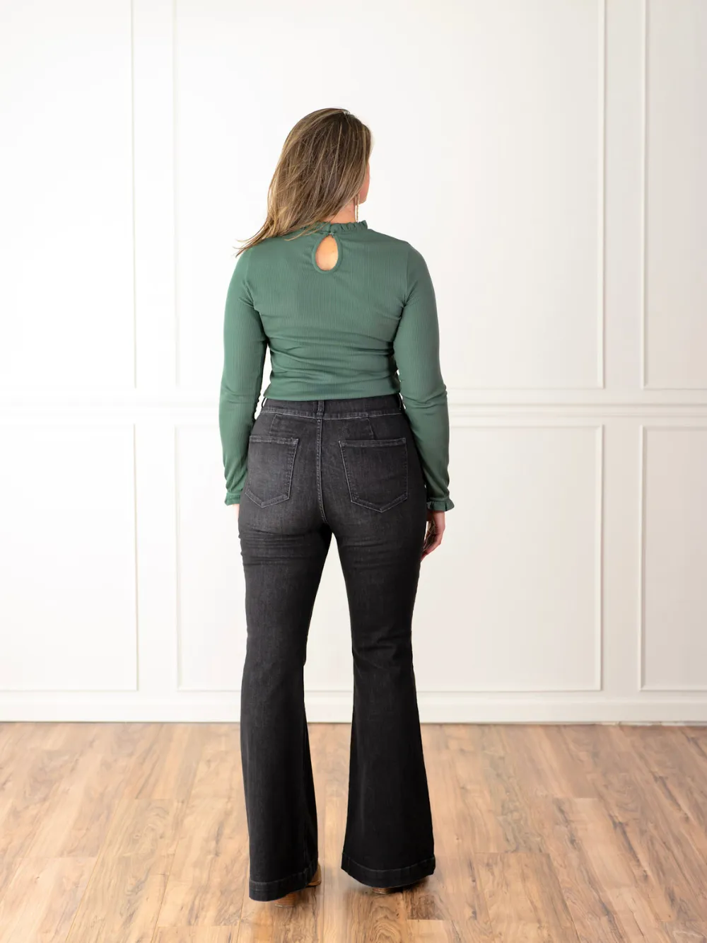 Ruby Tall Ribbed Long Sleeve - Deep Sage sold by Amalli Talli product image thumbnail 4