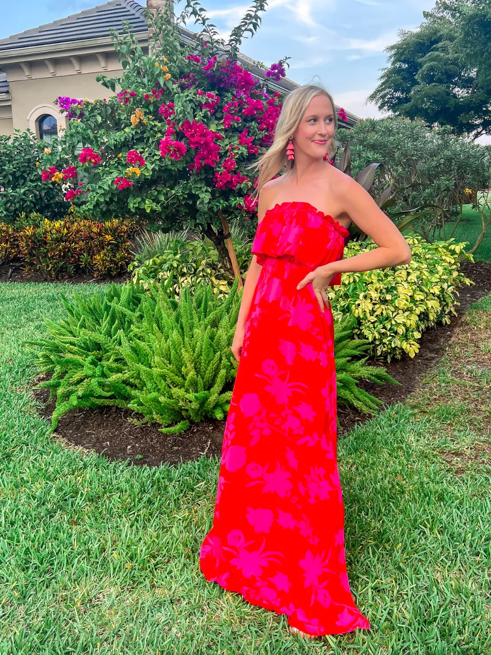 Tropics Tall Maxi Dress sold by Amalli Talli