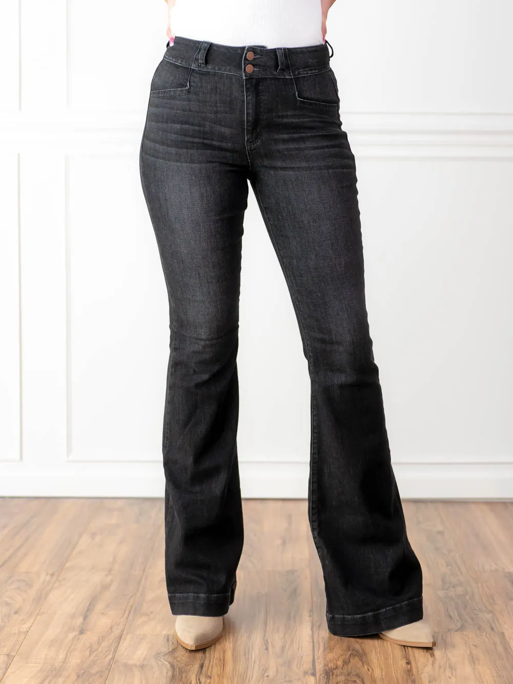 Esme Tall Flare Jean - Washed Black Wash sold by Amalli Talli product image thumbnail 3