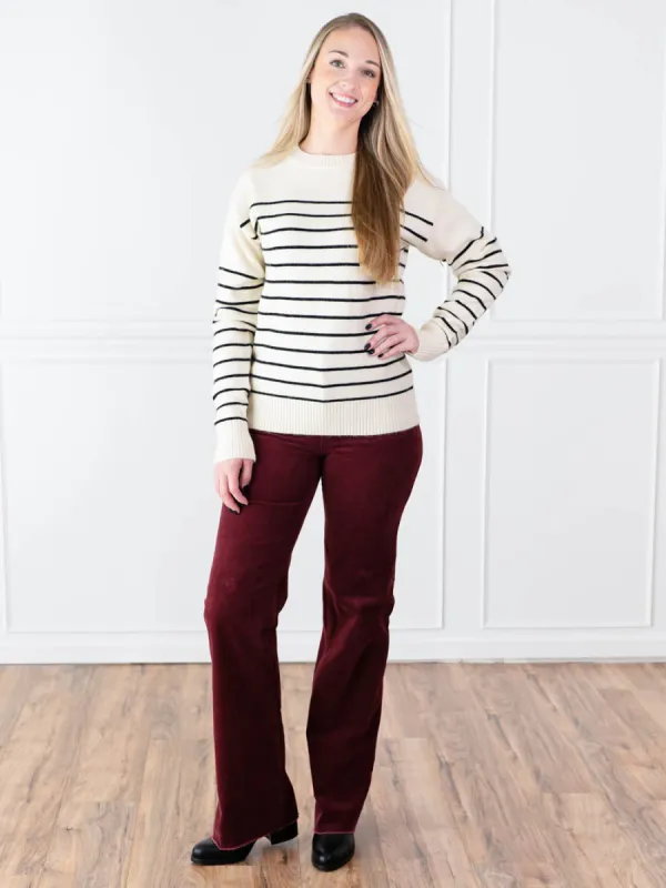 Kendall Corduroy Tall Pant - Sangria sold by Amalli Talli
