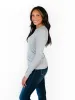 Ribbed Long Sleeve Tall Tee - Light Grey sold by Amalli Talli