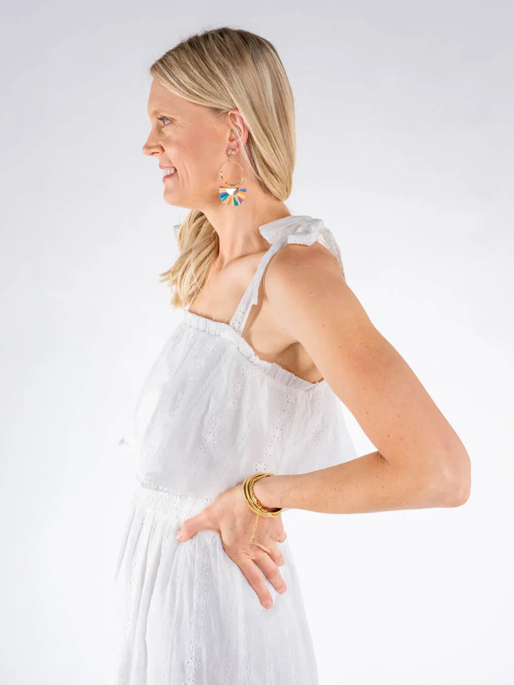 Francesa Eyelet Tall Midi Dress sold by Amalli Talli product image thumbnail 4