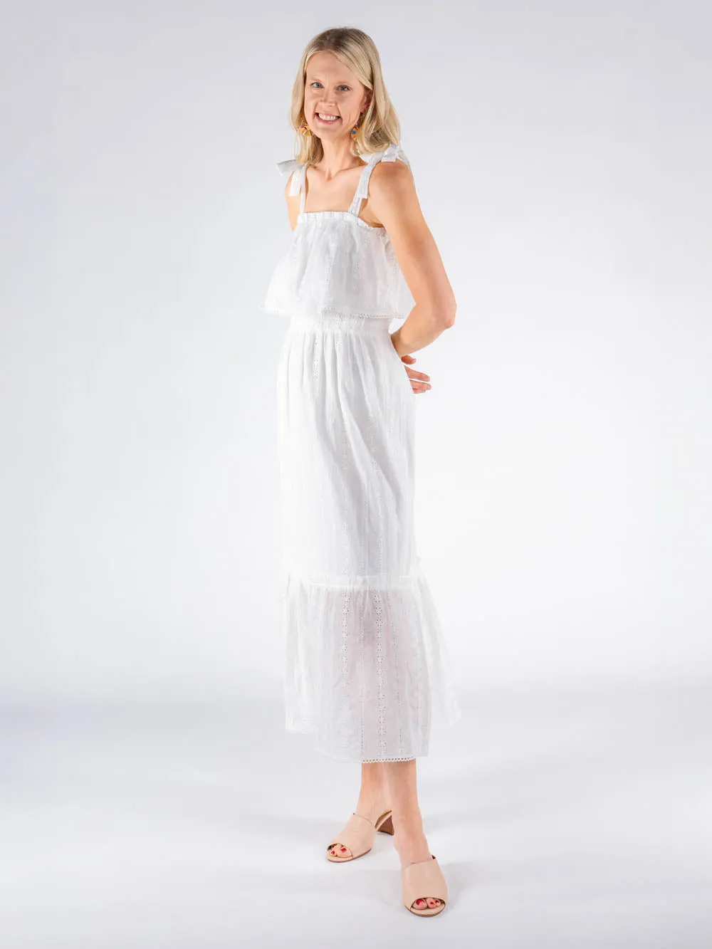 Francesa Eyelet Tall Midi Dress sold by Amalli Talli product image thumbnail 2