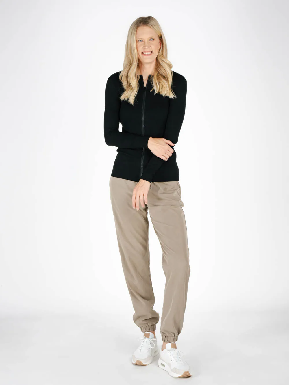 Loren Zip Up Tall Long Sleeve sold by Amalli Talli