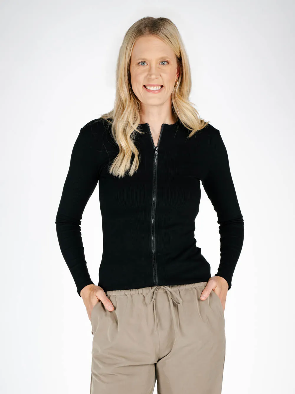 Loren Zip Up Tall Long Sleeve sold by Amalli Talli product image thumbnail 2