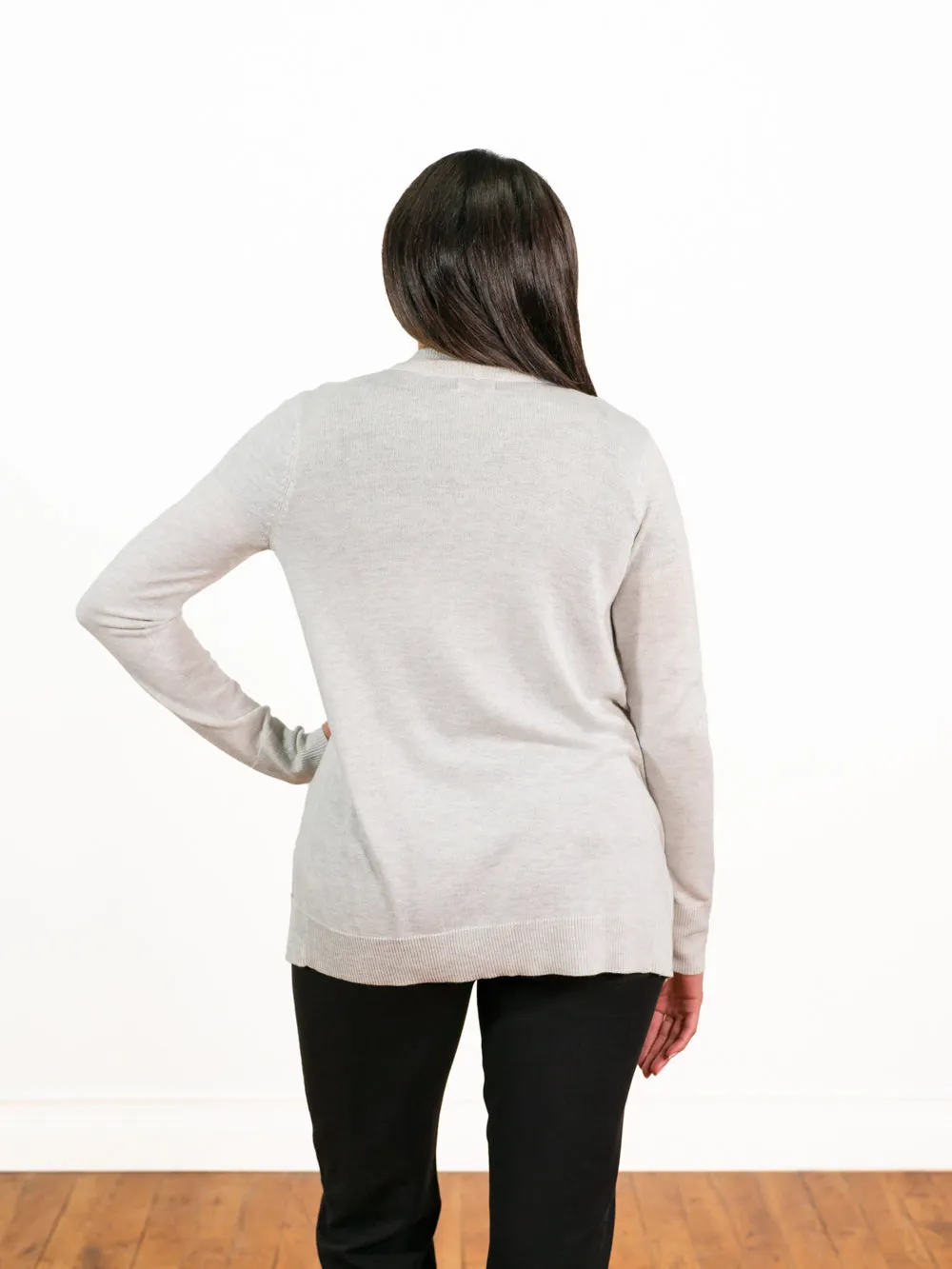 Willow Tall Cardigan - Light Grey sold by Amalli Talli product image thumbnail 4
