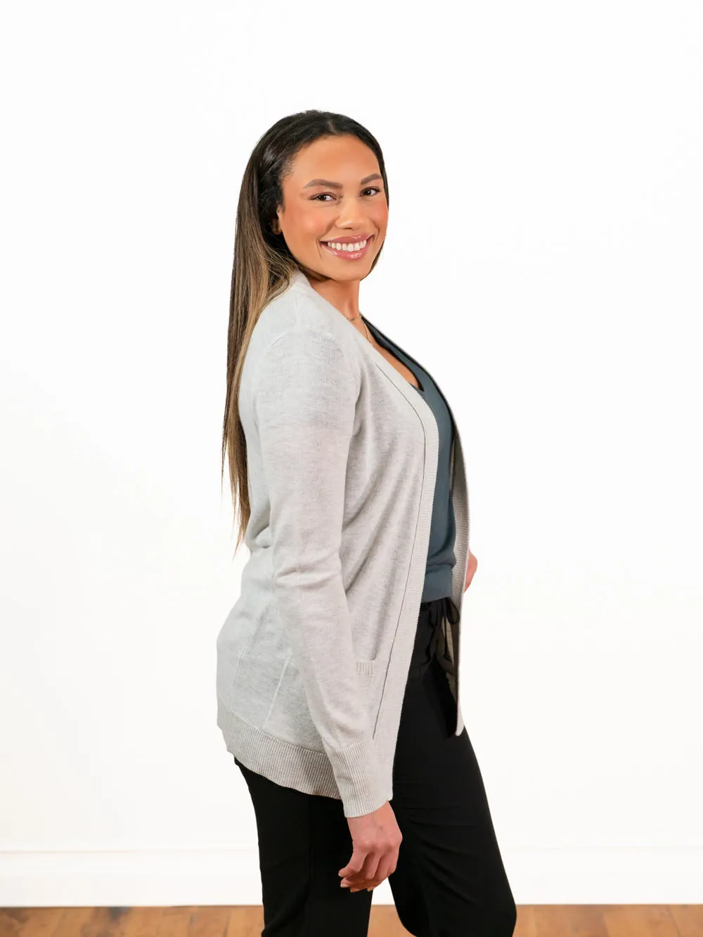 Willow Tall Cardigan - Light Grey sold by Amalli Talli product image thumbnail 3