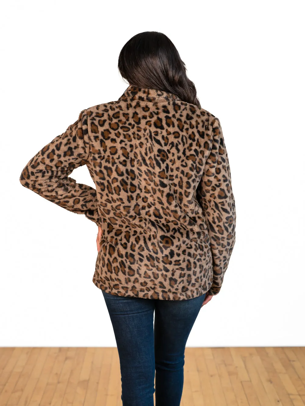 Leopard Faux Fur Tall Coat - FINAL SALE sold by Amalli Talli product image thumbnail 5