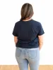 Boyfriend Crew Neck Tall Tee - Navy sold by Amalli Talli