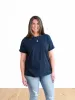 Boyfriend Crew Neck Tall Tee - Navy sold by Amalli Talli