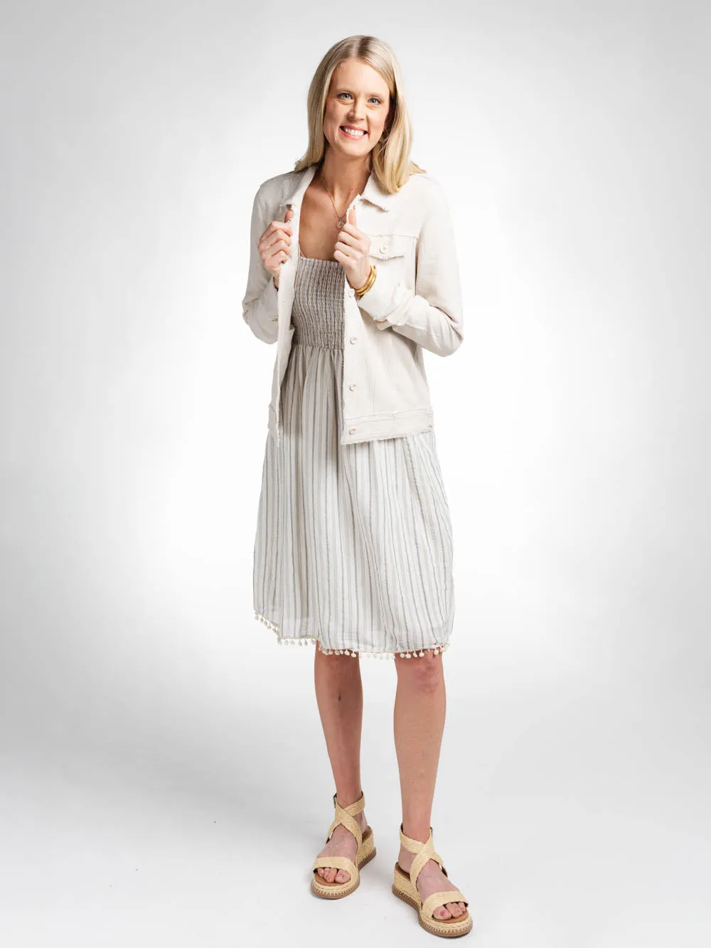Ibiza Tall Linen Jacket sold by Amalli Talli