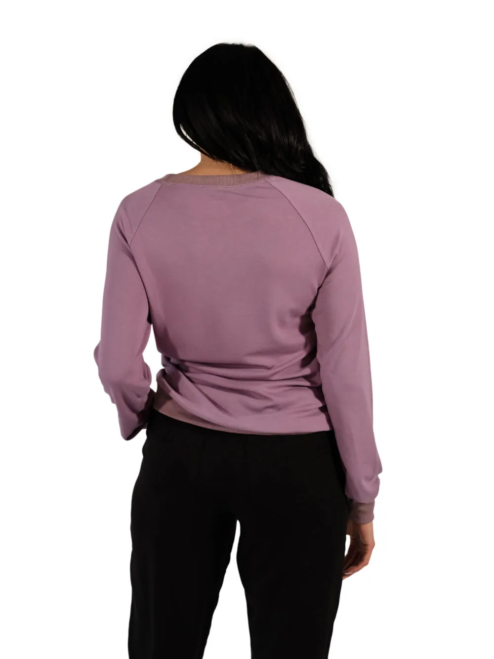 Crew Neck Tall Sweatshirt - Dusty Lavender sold by Amalli Talli product image thumbnail 5