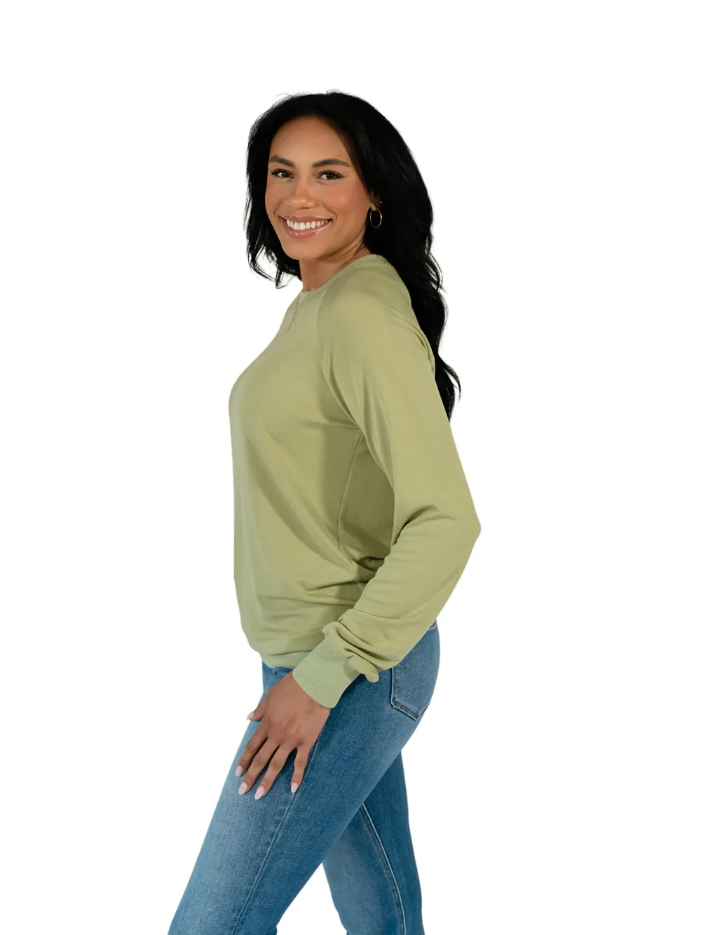 Crew Neck Tall Sweatshirt - Pistachio - FINAL SALE sold by Amalli Talli product image thumbnail 3