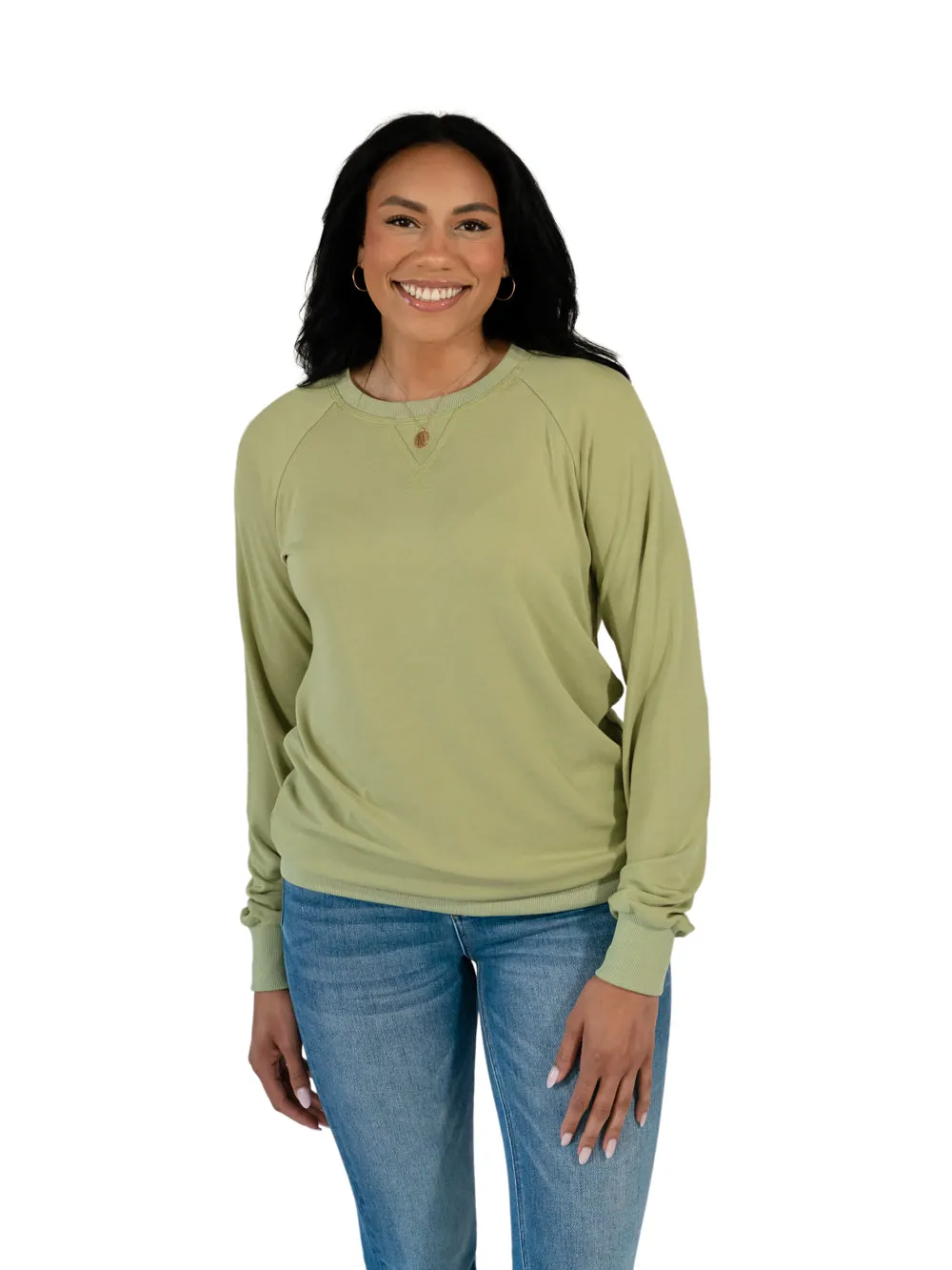 Crew Neck Tall Sweatshirt - Pistachio - FINAL SALE sold by Amalli Talli product image thumbnail 2