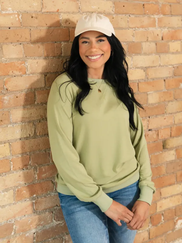 Crew Neck Tall Sweatshirt - Pistachio - FINAL SALE sold by Amalli Talli