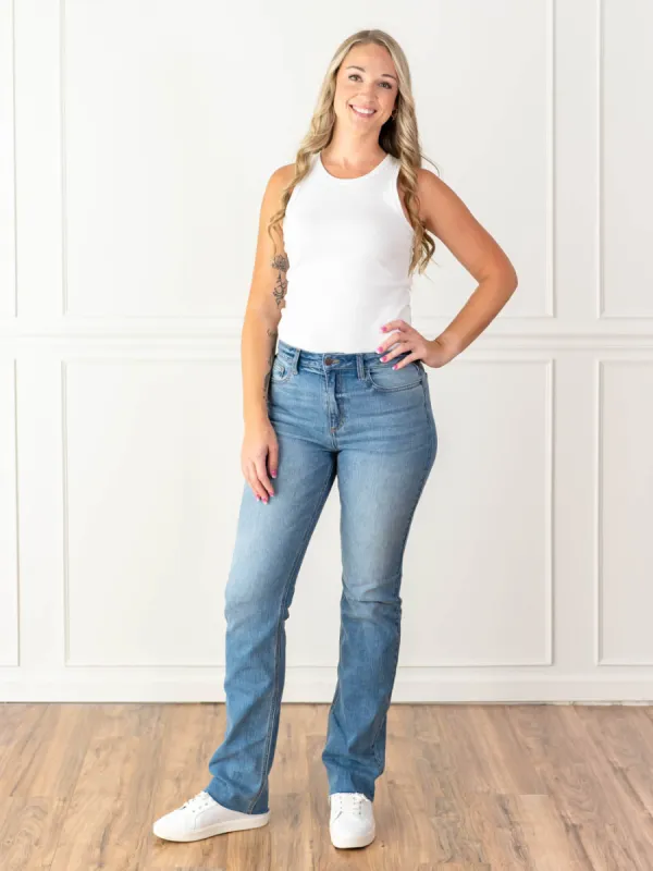 Chanel Tall Straight Leg Jean - Medium Wash sold by Amalli Talli