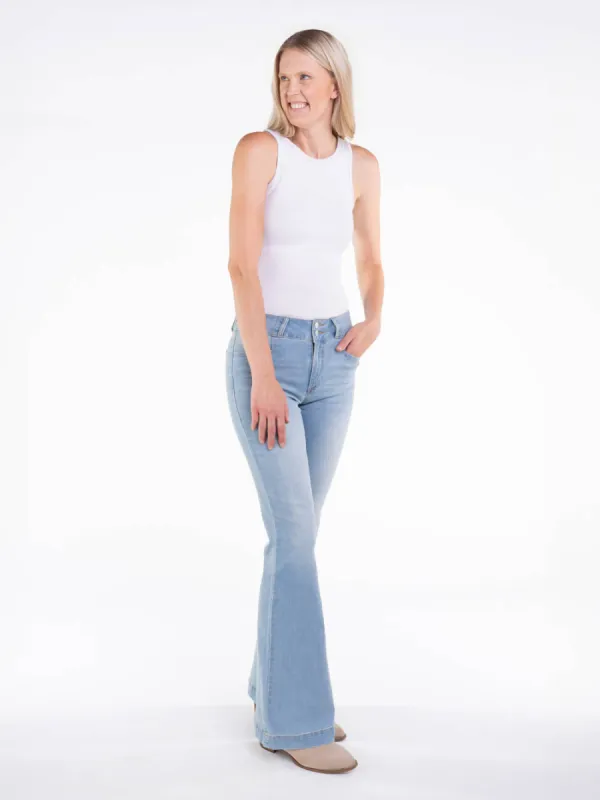 Esme Tall Flare Jean - Light Wash sold by Amalli Talli