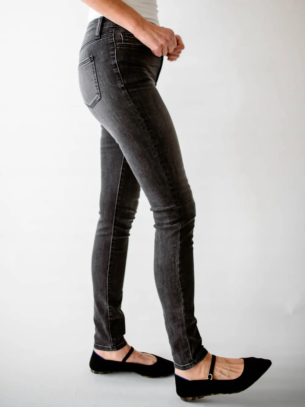 Reid Tall High Rise Skinny Jean - Grey Wash sold by Amalli Talli product image thumbnail 4