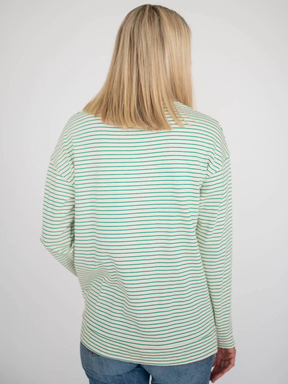 Venice Striped Long Sleeve Tall Tee - Green sold by Amalli Talli product image thumbnail 4
