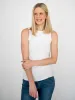 Chloe Ruffle Tall Tank - White sold by Amalli Talli