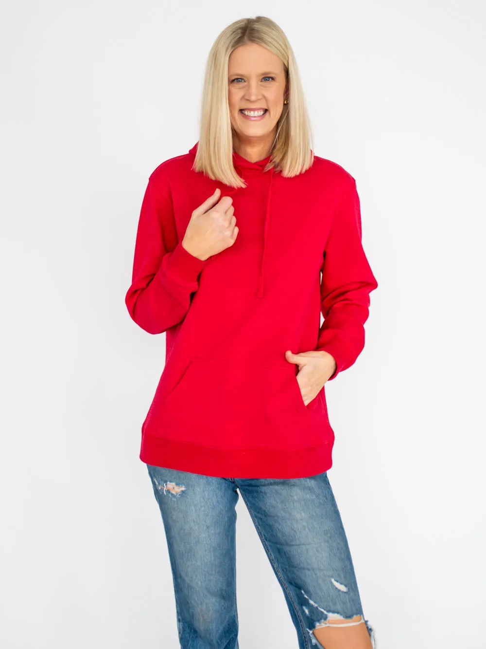 Favorite Tall Hoodie Sweatshirt - Red sold by Amalli Talli product image thumbnail 5