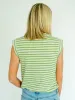 Kally Striped Tall Tank - Heathered Grey/Light Green sold by Amalli Talli
