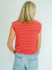 Kally Striped Tall Tank - Coral/Red sold by Amalli Talli