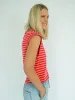 Kally Striped Tall Tank - Coral/Red sold by Amalli Talli