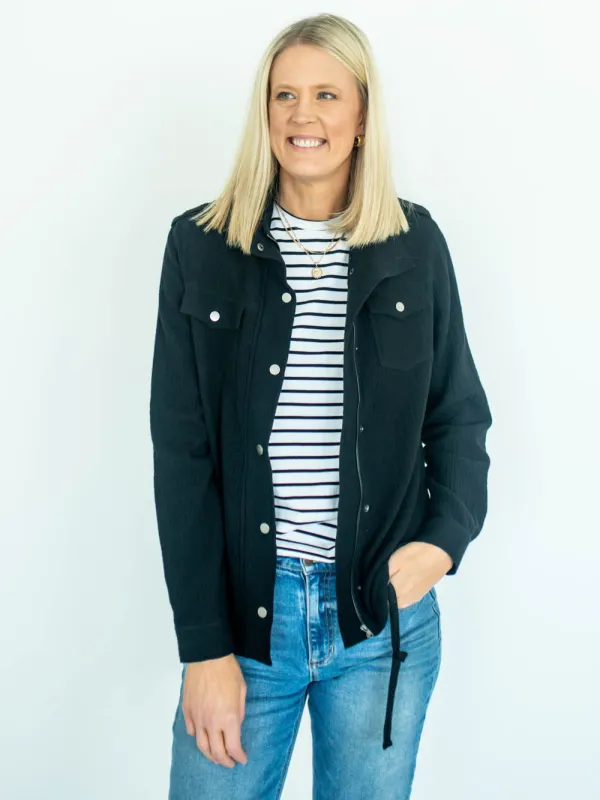 Ziggy Tall Gauze Jacket - Black sold by Amalli Talli