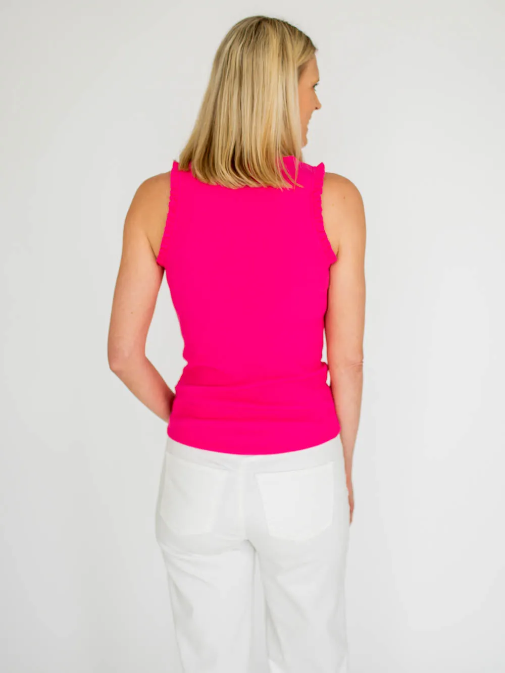 Chloe Ruffle Tall Tank - Pink sold by Amalli Talli product image thumbnail 5