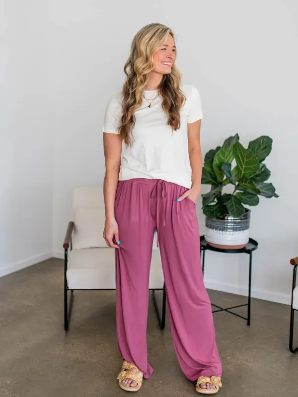 Harmony Tall Pant - Mauve Desert sold by Amalli Talli