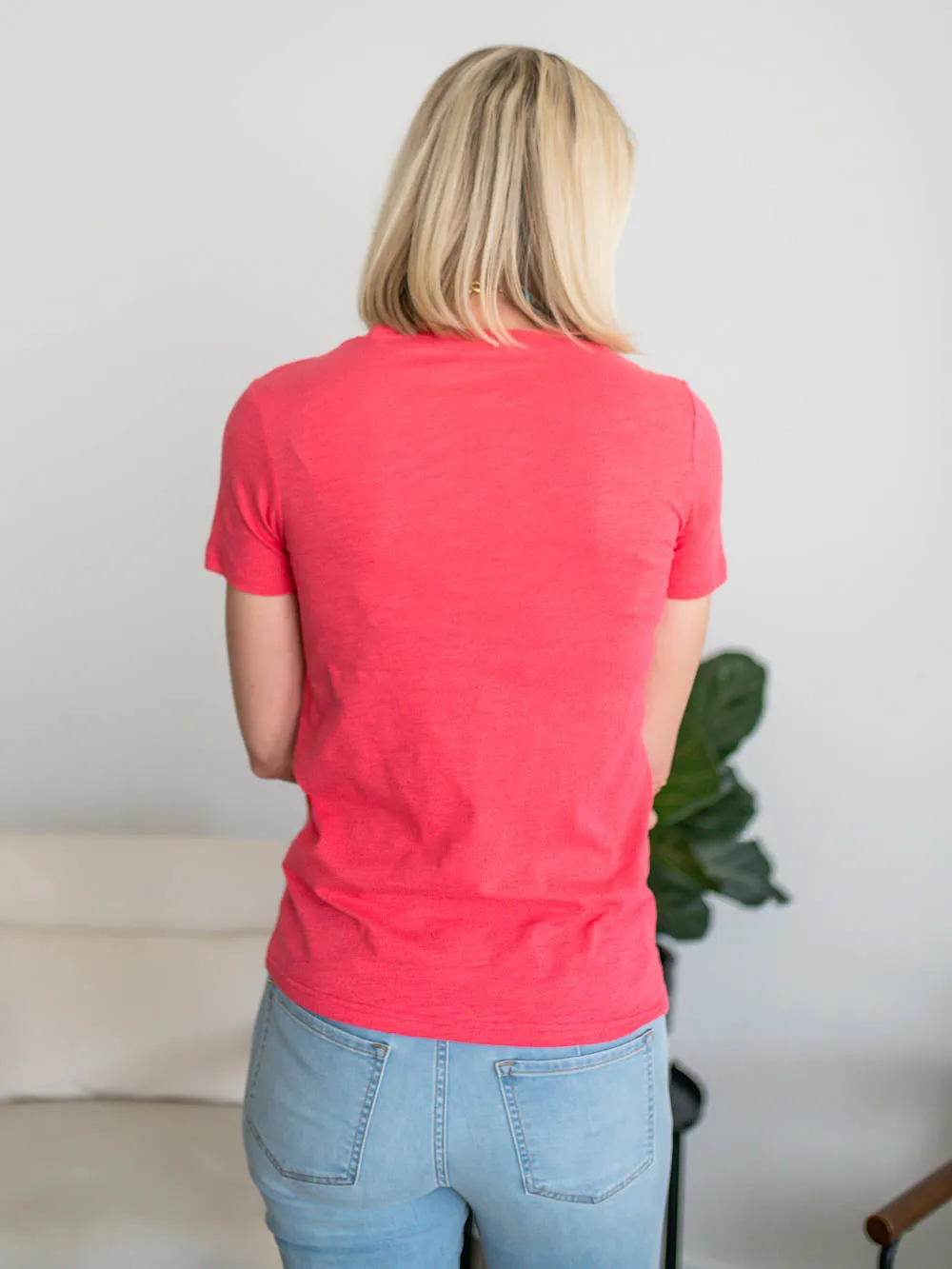 The OG Cotton Tall Tee - Coral sold by Amalli Talli product image thumbnail 3