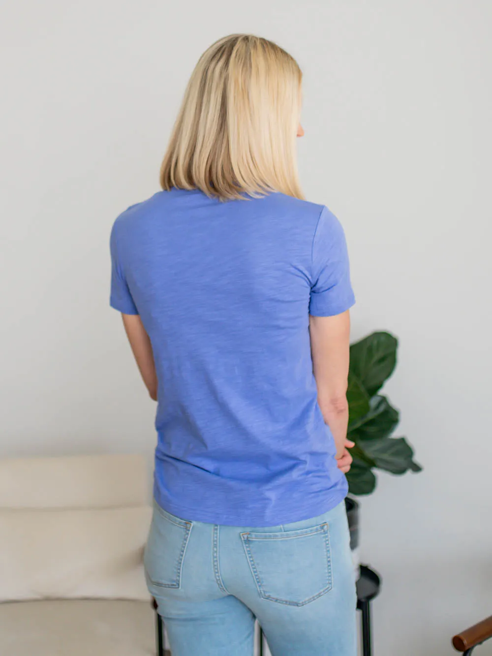 The OG Cotton Tall Tee - Peri Blue sold by Amalli Talli product image thumbnail 3